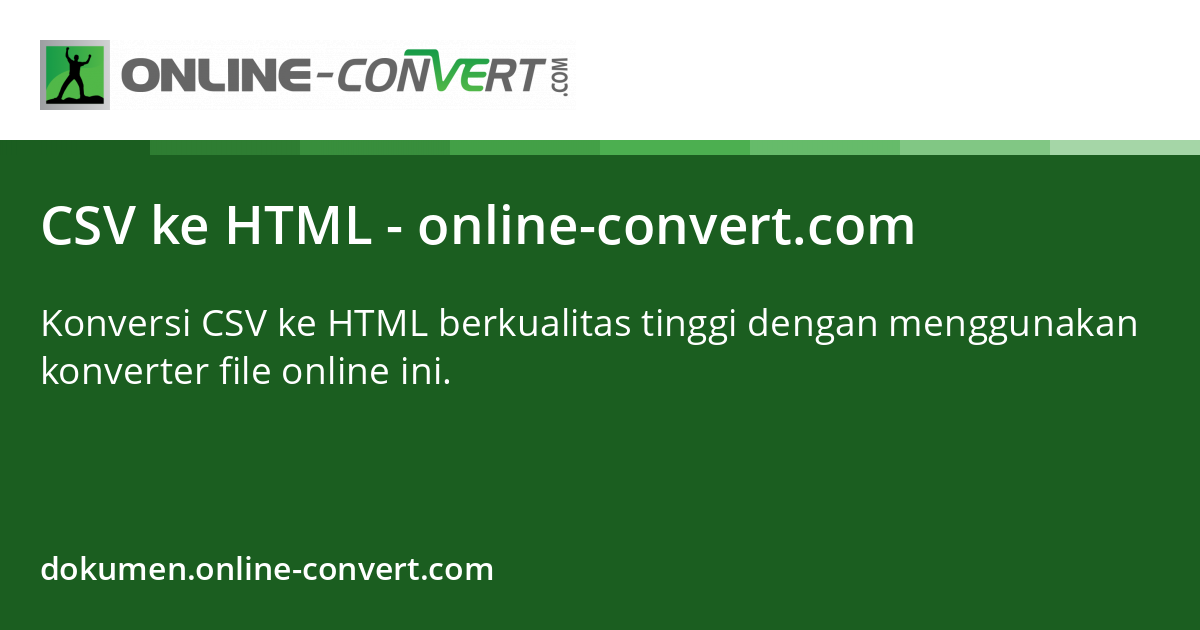 CSV ke HTML - online-convert.com