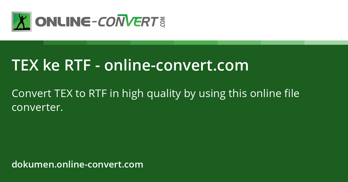 File Rsc To Teks TEX sampai RTF - online-convert.com